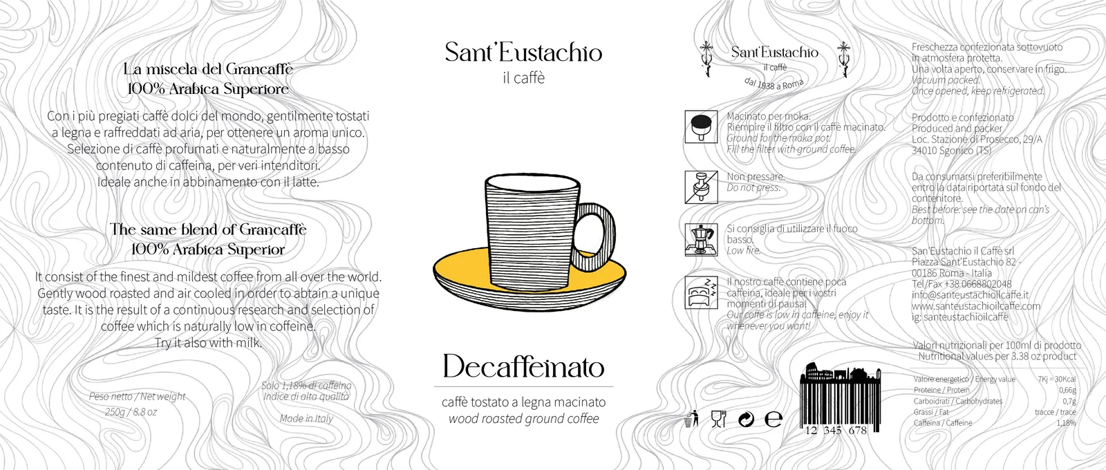 Sant'Eustachio etichetta tavola disegno 5
